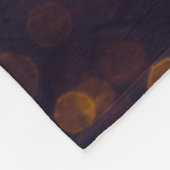 Abstract gold bokeh with black background フリースブランケット (角)