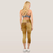 Abstract Gold Diagonal Layers Luxury Art カプリレギンス (裏面)