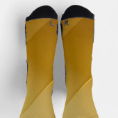 Abstract Gold Diagonal Layers Luxury Art ソックス (上部)