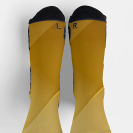 Abstract Gold Diagonal Layers Luxury Art ソックス