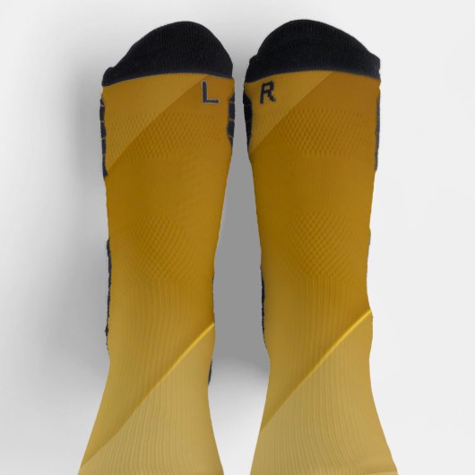 Abstract Gold Diagonal Layers Luxury Art ソックス (上部)