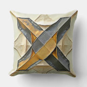 Abstract Gold Metal Design クッション (正面)