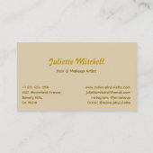 Abstract Gold Sun Hair & Makeup Artist Card 名刺 (裏面)