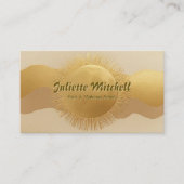 Abstract Gold Sun Hair & Makeup Artist Card 名刺 (正面)