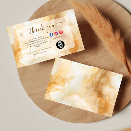 Abstract Gold Wave サンキューカード