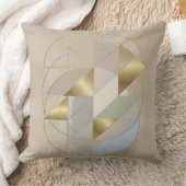 Abstract Golden Accent Throw Pillow | Modern Home  クッション (ブランケット)