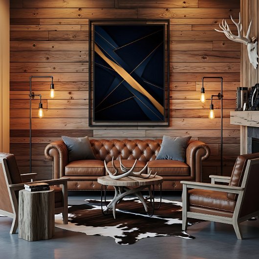 Abstract Golden Connections キャンバスプリント