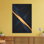 Abstract Golden Connections キャンバスプリント (インサイチュ (リビング))