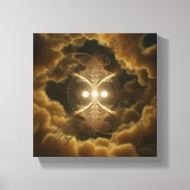 Abstract Golden Energy Canvas Art キャンバスプリント