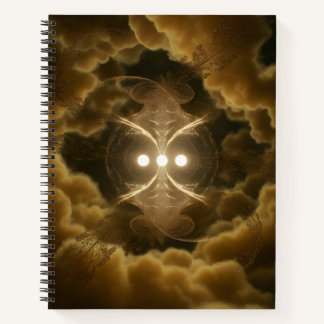 Abstract Golden Energy Spiral Notebook ノートブック