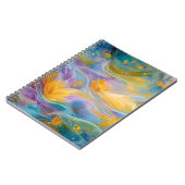 Abstract Golden Lotus Floating Flowers  ノートブック (左側)