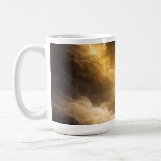 Abstract Golden Nebula Mug コーヒーマグカップ (左)