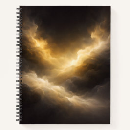 Abstract Golden Nebula Spiral Notebook ノートブック