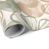 Abstract Gouache Floral Composition ラッピングペーパー (ロールコーナー)