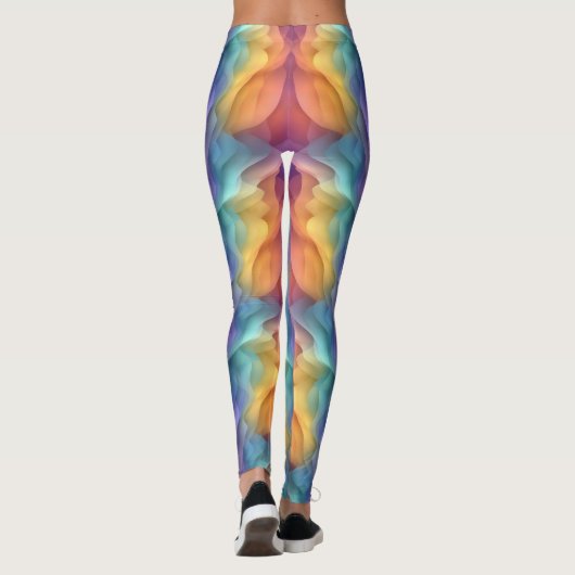 Abstract Gradient Pattern | Rainbow Wave レギンス (裏面)