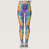 Abstract Gradient Pattern | Rainbow Wave レギンス (正面)