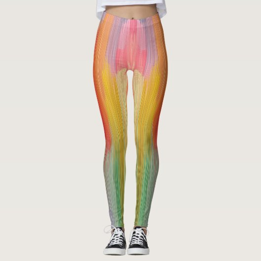 Abstract Gradients | Rainbow Drip レギンス (正面)