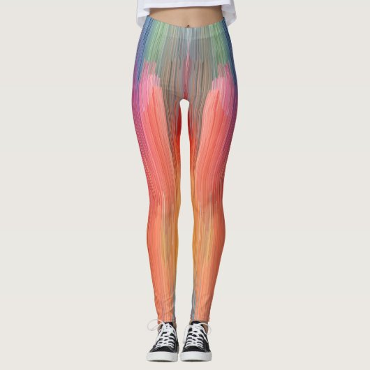 Abstract Gradients | Rainbow Drip レギンス (正面)
