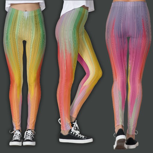 Abstract Gradients | Rainbow Drip レギンス