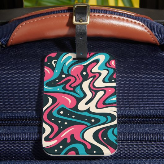 Abstract Graffiti - Bold Vibrant Line Art Style ラゲッジタグ (正面インサイチュ2)