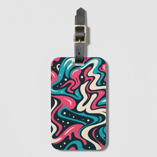 Abstract Graffiti - Bold Vibrant Line Art Style ラゲッジタグ (正面縦)