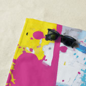 Abstract Graffiti Splash Urban Pop Art ビーチタオル (インサイチュ)