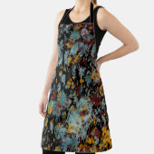 Abstract Graffiti Splatter Painting Art On Black エプロン (インサイチュ)