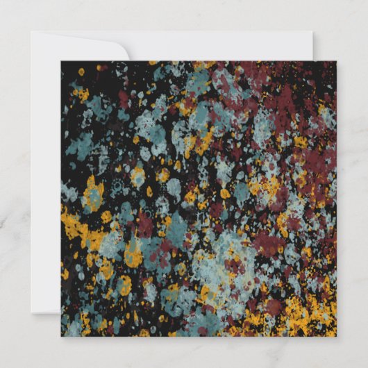 Abstract Graffiti Splatter Painting Art On Black カード (正面)