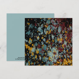 Abstract Graffiti Splatter Painting Art On Black カード
