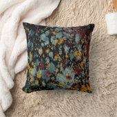 Abstract Graffiti Splatter Painting Art On Black クッション (ブランケット)