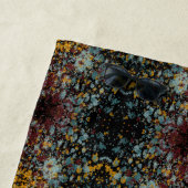 Abstract Graffiti Splatter Painting Art On Black ビーチタオル (インサイチュ)