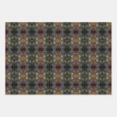 Abstract Graffiti Splatter Painting Art On Black ラッピングペーパーシート (正面)