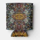 Abstract Graffiti Splatter Painting Art On Black 缶クーラー (正面)