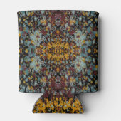 Abstract Graffiti Splatter Painting Art On Black 缶クーラー (裏面)