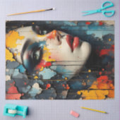 Abstract Graffiti Woman Face Decoupage Paper 薄葉紙 (クラフト)