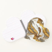 Abstract Gray Marble Texture with Flowing Gold ノートブック (内部)