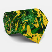 Abstract Green and Gold Metal Textures ネクタイ (ロール)