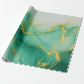 Abstract Green Marble ラッピングペーパー (アンロールド)