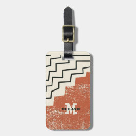 Abstract grunge aesthetic 20s minimal Monogram ラゲッジタグ