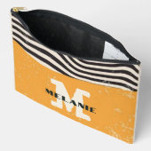 Abstract grunge aesthetic  minimal Monogram アクセサリーポーチ (見開き)