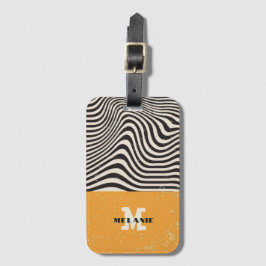 Abstract grunge aesthetic  minimal Monogram ラゲッジタグ