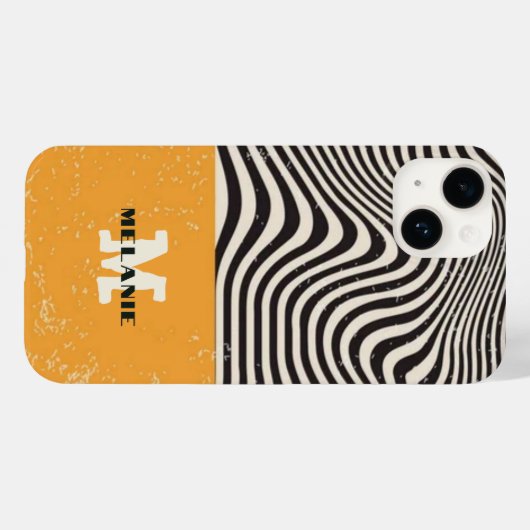 Abstract grunge aesthetic  minimal Monogram Case-Mate iPhoneケース (裏面 (横))