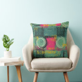 Abstract Grunge Pattern with Geometric Shapes (1) クッション (椅子)