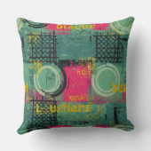 Abstract Grunge Pattern with Geometric Shapes (1) クッション (裏面)