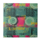 Abstract Grunge Pattern with Geometric Shapes (1) タイル (正面)