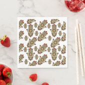 Abstract Hamsa Amulet (Hand of Fatima) Pattern スタンダードランチョンナプキン (インサイチュ)