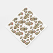 Abstract Hamsa Amulet (Hand of Fatima) Pattern スタンダードランチョンナプキン (角)
