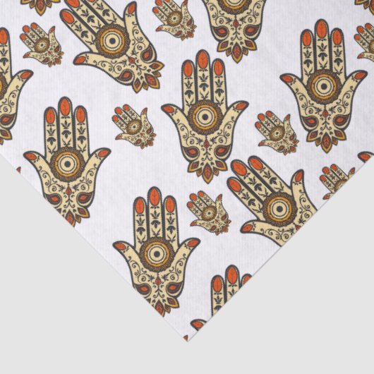 Abstract Hamsa Amulet (Hand of Fatima) Pattern 薄葉紙 (詳細)