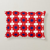 Abstract Hand Drawing Retro 70s Geometric Tile Cer アクセントクッション (裏面)