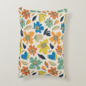 Abstract Hand-Drawn Boho Floral Pattern アクセントクッション (裏面(縦))